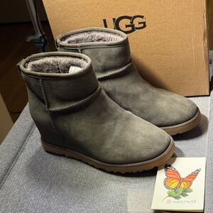 UGG Gray Winter Boots with Sheepskin Lining